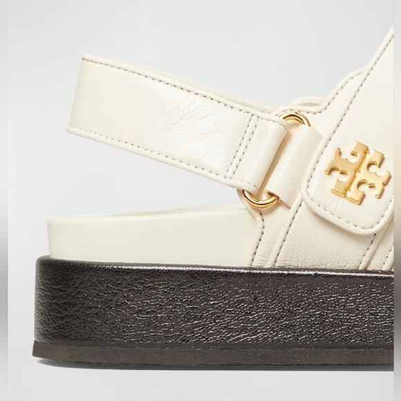 Tory Burch Cream and Black Sandals - Picture 4 of 12